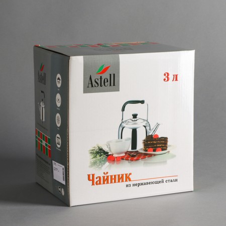 Stainless steel teapot, 3 l-5
