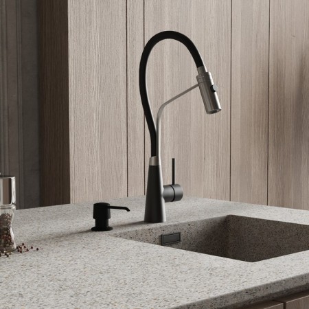 Kitchen mixer Wasserkraft A8417, single -leaf, flexible surge, black-6