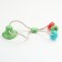 Dog toy "Rings with spikes on a suction cup", 40 cm, green/blue/red