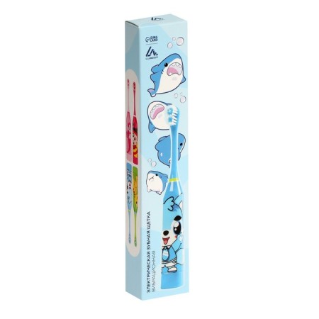 Children's electric toothbrush Luazon LP-008, vibrator, 31000 dv/min, 2 nozzles, 1haa, green.-7