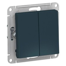 Sche Atlasdesign Sche AtlasDesign switch mechanism, 2 key, joint venture, 10a, IP20, emerald