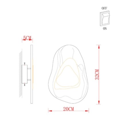 Wall lamp Arte Lamp Libertas A2096AP-5PB, LED, 5 W, 20x5x32 cm, 250 lm, copper-3