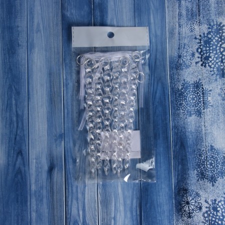 Christmas tree icicles "icicle luxury" (set 6 pcs) twisted, 13.5 cm-2