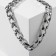 Necklace "Ground chain" square weaving, silver color, 50 cm