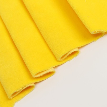 Knitted cut for needlework, velor, 45 x 50 cm, yellow color-3