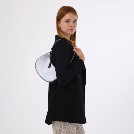 Women's bag with lightning, silver color-6