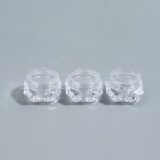 Jars of storage 3.3*3.3*2.2cm set 3 pcs 5g plastic transparent from