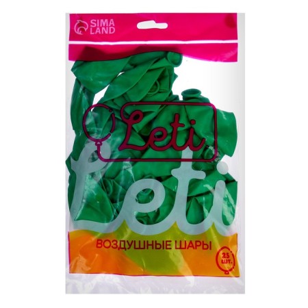 Latex ball 12 ", pastel, set 25 pcs., Green color-2