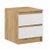 Bedside table 2 maders, 400x420x554, oak craft gold/white