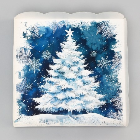Bearbox, confectionery packaging, "New Year tree", 15 x 15 x 3 cm, New Year-4