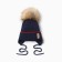Children's hat with insulation, rn 35-40, dark blue color