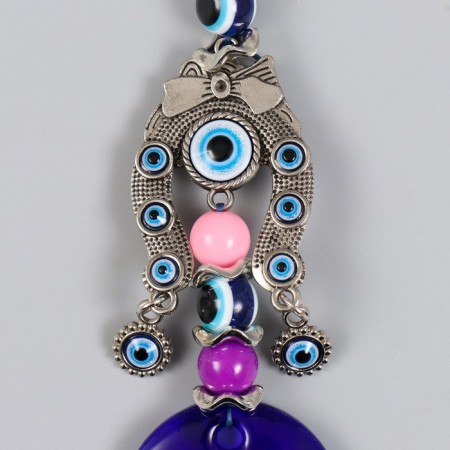 Suspension from the evil eye "Snowman with a bow" 20.5 cm mix-1
