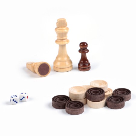 Board game 3 in 1 "Patriot": chess, checkers, backgammon, wooden, large, 50 x 50 cm-7