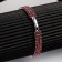 Bracelet with rhinestones "shining" three rows, red color in silver, 18 cm