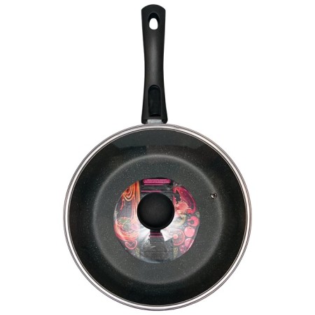 Deep frying pan Panairo Sogretta, removable handle, with a lid, cast aluminum, d = 26 cm-1