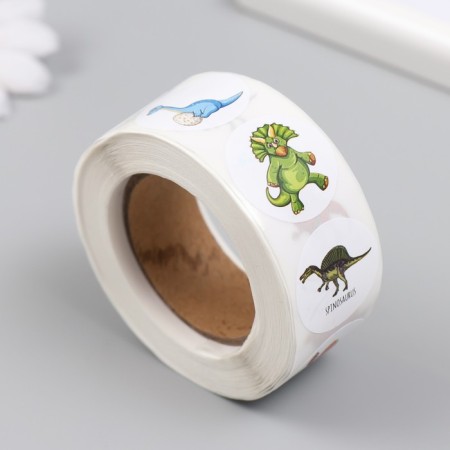 Stick Paper "Dinosaurus" d = 2.5 cm 500 pcs in the roll-1