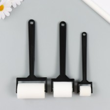Rollers for creativity set of 3 pcs plastic, paralon 15x2.5 cm, 17.5x4 cm, 18x6 cm