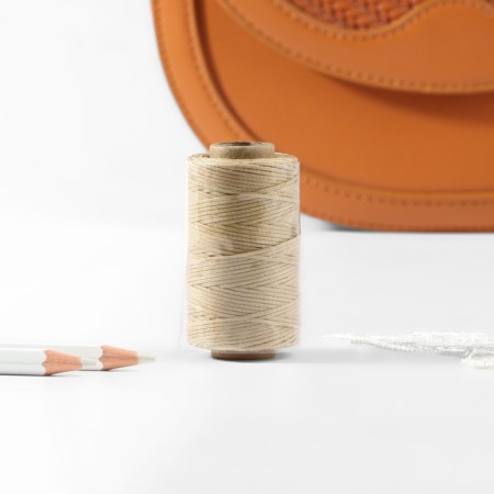 The threads are waxed, flat, 210d/16, 1 mm, 50 ± 2 m, beige color-3