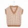 Women's vest, coffee color, white small goose foot, size XL