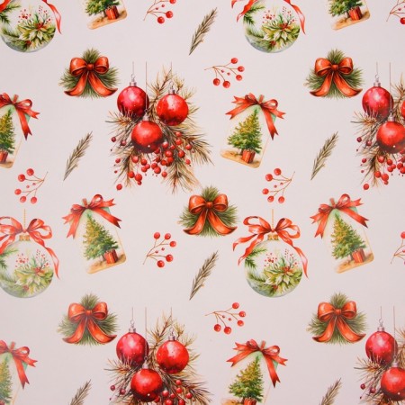 Paper packaging New Year's "Jewelry", gloss, 1 sheet, 80 g/m2, 70 x 100 cm-2