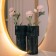 Decorative vase of embossed glass, 95 × 95 × 200 mm, blue color