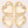 Plastic sores are decorative, set of 100 pcs., Size 1 pc. - 2 × 2 cm, gold color