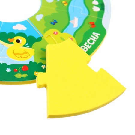 Soft puzzle for kids "Pyramid: Study the Seasons", 9 details, Kroshka I-4