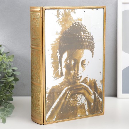 Caste-book metal, glass "Buddha" 30x20x6.8 cm