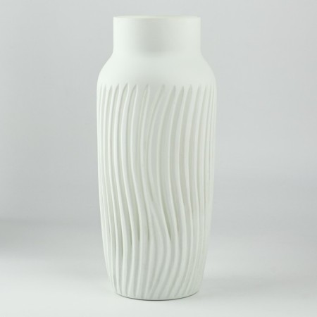Paradise flower vase of white glass 30 × 13 × 13 cm