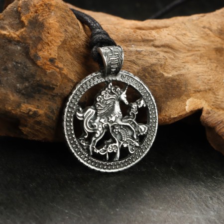 Protective amulet No. 9 “Indrik-Zver”, 28x28mm, metallic-1