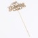 Topper "Happy Birthday, with a crown" on a suspension, Golden Gold beautifully