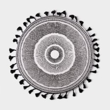 Serving napkin on the table “The Sun of the Desert”, d = 38 cm, the color is black
