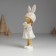 Souvenir Polystone "Girl in a hat with ears and flowers, with a lamb" MIX 5x4x15 cm