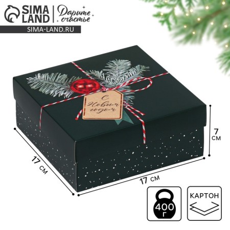Box the team "New Year's package", 17 x 17 x 7 cm, New Year