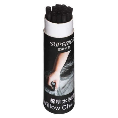 Natural coal 22 pieces, diameter-4-5mm in cardboard tube, black-1