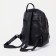 Women's backpack made of artificial leather with lightning, black color