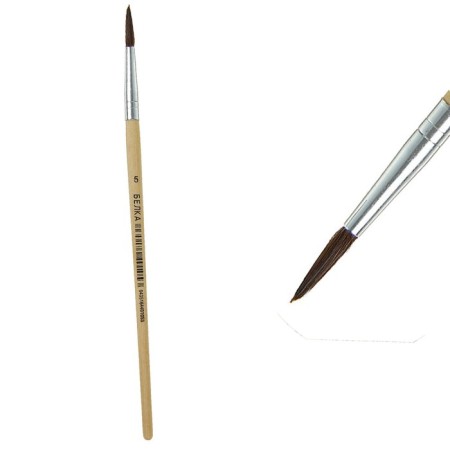 Squirrel Brush Round No. 5, handle tree-2