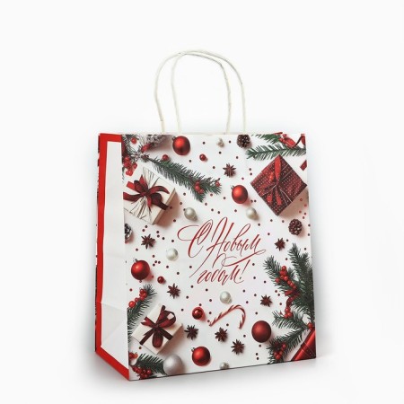Package New Year's Craft “Happy New Year”, 22 x 12 x 25 cm, New Year-1