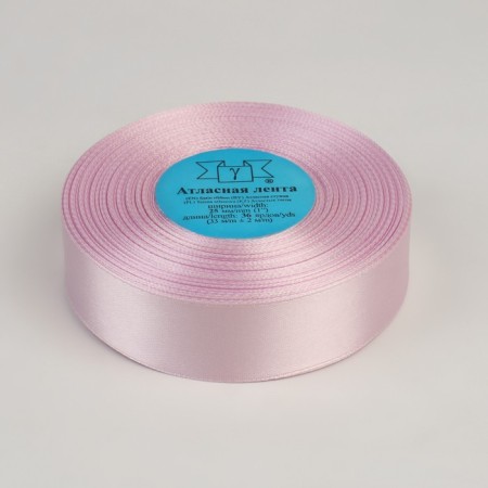 Satin tape, 25 mm × 33 ± 2 m, lilac color No. 080-1