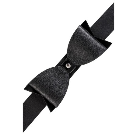 Chocker with a butterfly Pecado BDSM, genuine leather, black color-5