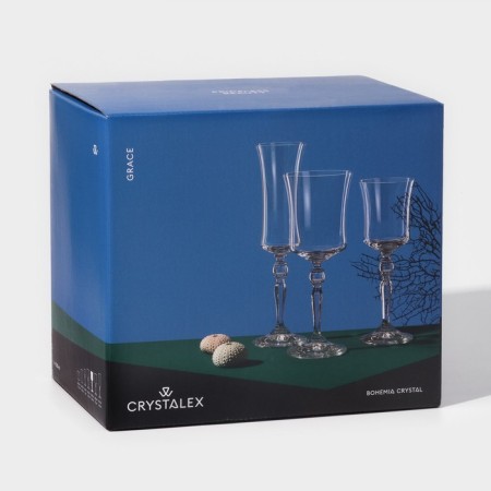A set of glasses for the wine Bohemia Crystal Grace, 250 ml, 6 pcs-5
