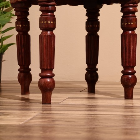 Coffee table 44x44x40 cm, tree shisham-3