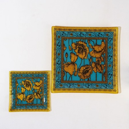 Table of table "Poppies", 7 items: 30 × 30 cm - 1 pc, 18 × 18 cm - 6 pcs-1