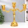 Summary Metal for 3 candles "Vine vine" gold 22x7.5x25 cm