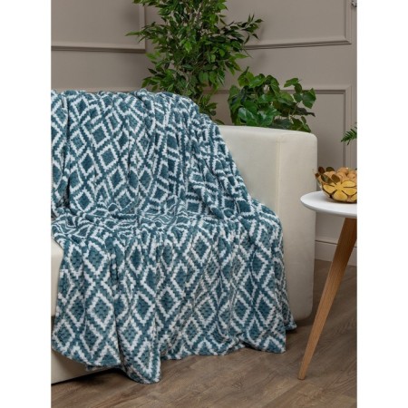 Texrepublic blanket, size 200x220 cm, turquoise color-2