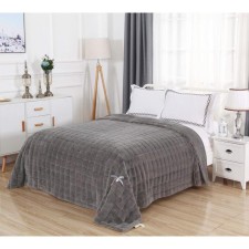 Madeline blanket, size 220x240 cm, gray color