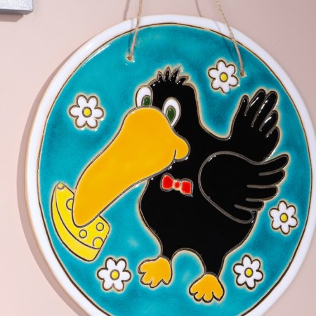 Panel "Raven", 19.5 cm, Mayolik-3