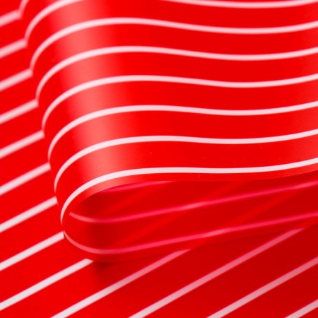 Flower film and gifts "Stripes", red, 60 x 60 cm-1