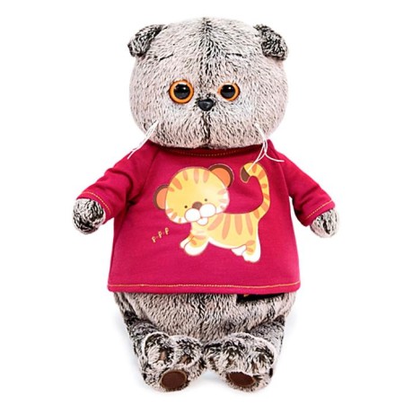 Soft toy "Basik" in a Tigerok print T -shirt, 19 cm