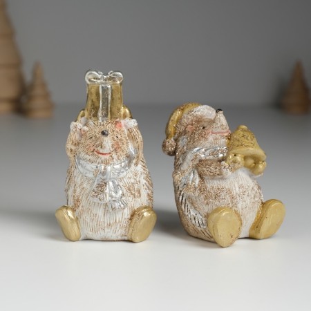 Souvenir Polystone "Hedgehind Brown" mix 4.8x4.5x8.2 cm-1